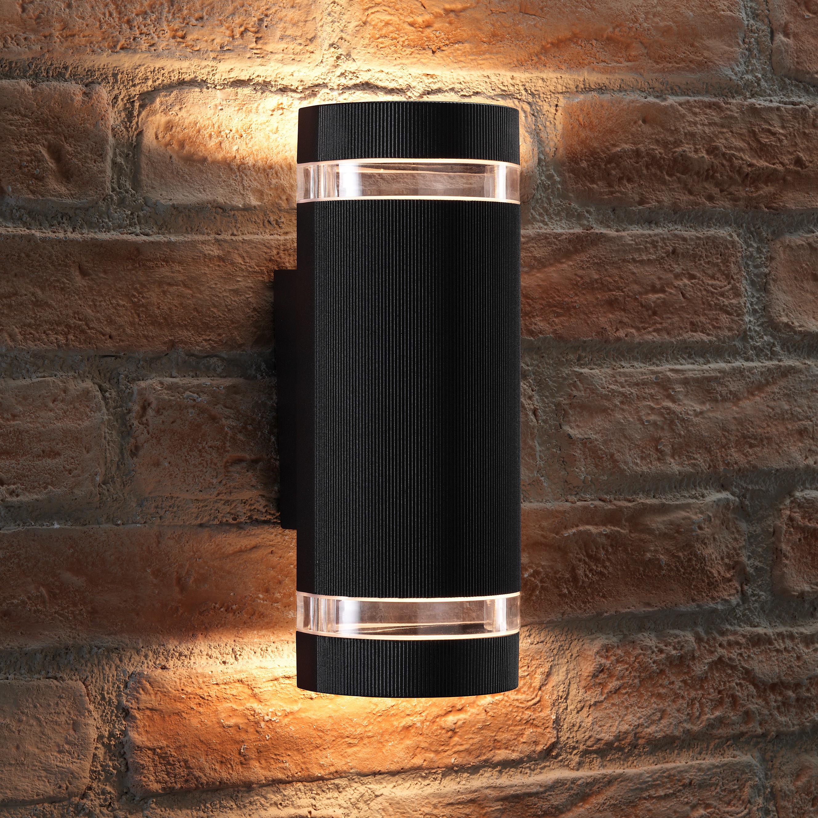 Elton Black Double Up And Down LED Wall Light – transform the outside