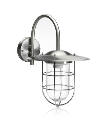 Auraglow Stainless Steel Fishermans Wall Light - NAZEING - Fitting Only