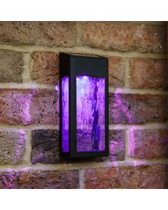 Auraglow Solar Colour-Changing Glass Wall Light – LUDLOW - Pack of 2
